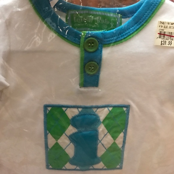 Mudpie initial baby Onesie Letter I New - Picture 2 of 3